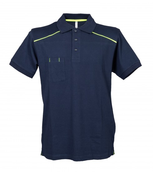 POLO DA LAVORO JRC MODELLO BORDEAUX COLORE NAVY