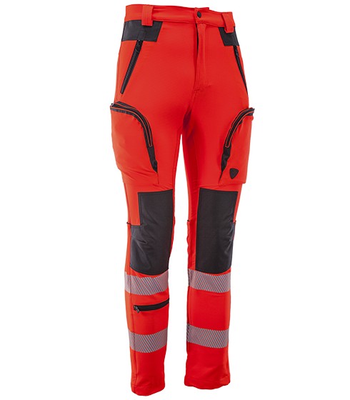 PANTALONE CS EMERGENZE MODELLO PANTEC EVO ROSSO FLUO