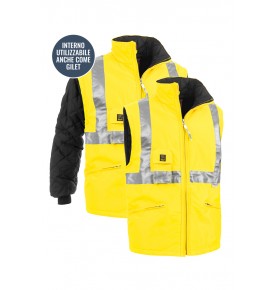 PARKA SOTTOZERO MODELLO ALTAVISIBILITA' GIALLO