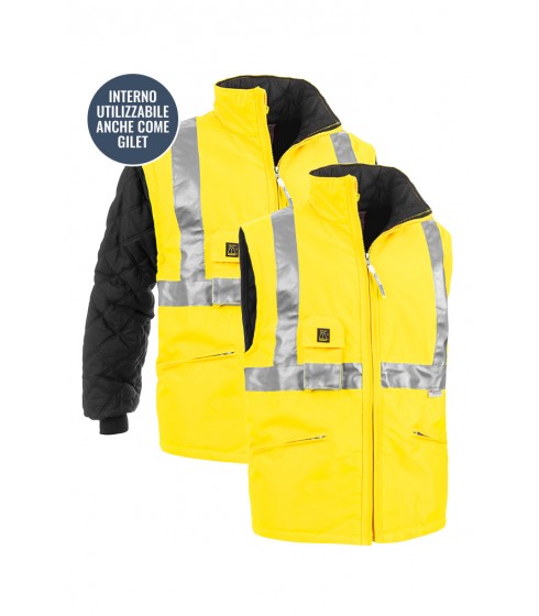 PARKA SOTTOZERO MODELLO ALTAVISIBILITA' GIALLO