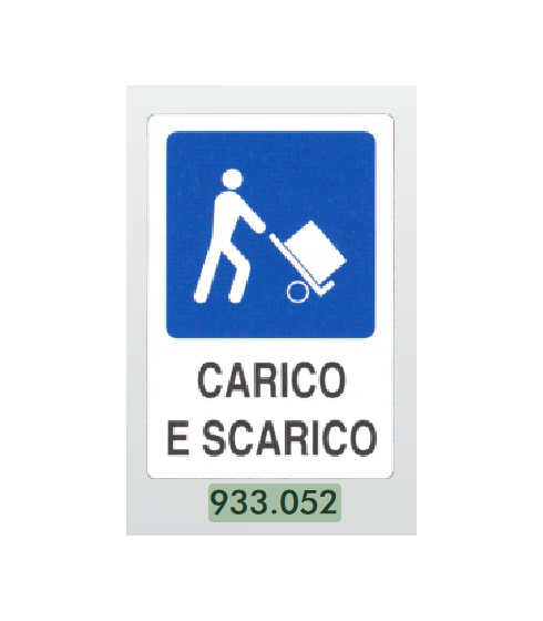 CARTELLO CARICO E SCARICO IN ALLUMINO 20 X 30 CM