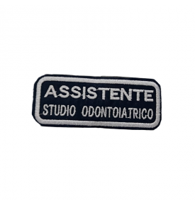 PATCH RICAMATA ASSISTENTE STUDIO ODONTOIATRICO 8 X 3 CM