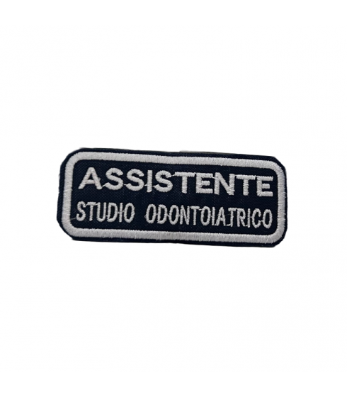 PATCH RICAMATA ASSISTENTE STUDIO ODONTOIATRICO 8 X 3 CM