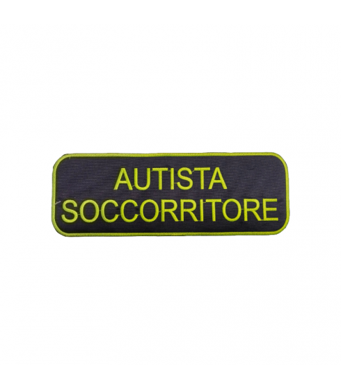 PATCH RICAMATA AUTISTA SOCCORRITORE (9 X 26 CM)