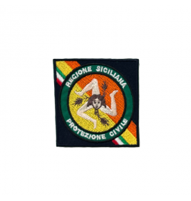 PATCH RICAMATA 7 X 7 CM PROTEZIONE CIVILE REGIONE SICILIA