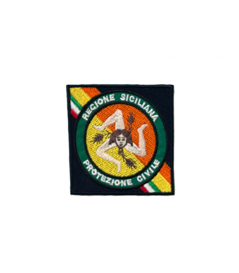 PATCH RICAMATA 7 X 7 CM PROTEZIONE CIVILE REGIONE SICILIA