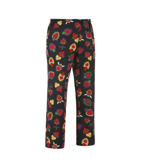 PANTALONE DA CUOCO EGOCHEF MODELLO CON COULISSE HEARTS