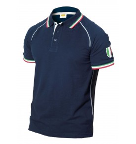 POLO CON COLLETTO LOGICA MODELLO TRICOLORE