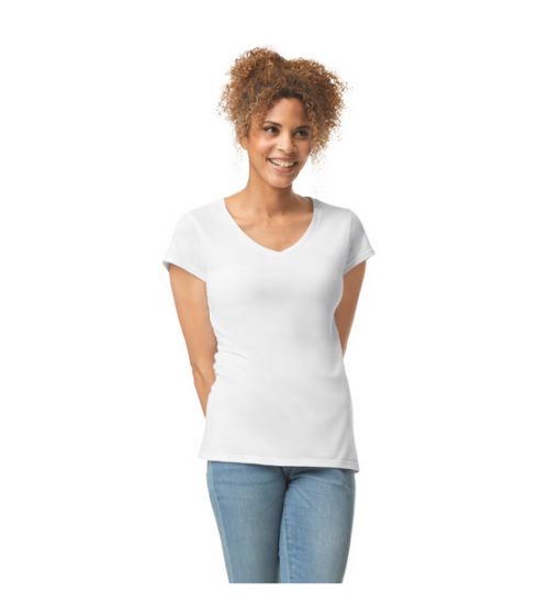 T-SHIRT DA LAVORO DONNA TOP TEX  SCOLLO A V SOFTSTYLE