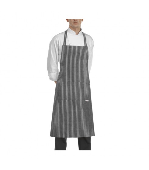 GREMBIULE EGOCHEF CON PETTORINA GRIGIO BIP APRON