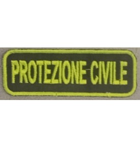 PATCH RICAMATA PROTEZIONE CIVILE 2,5 X 8 CM