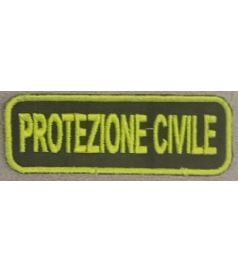 PATCH RICAMATA PROTEZIONE CIVILE 2,5 X 8 CM