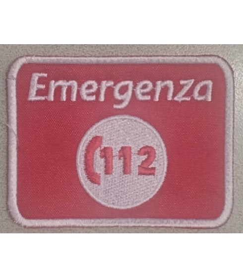 PATCH RICAMATA EMERGENZA 112 6X8 CM