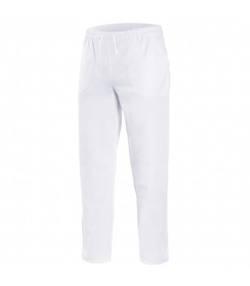 PANTALONI SANITARI VELILLA MODELLO PIGIAMA BIANCO