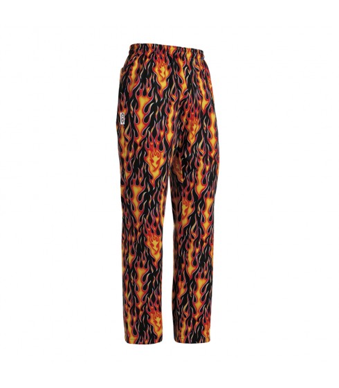 PANTALONE EGOCHEF CON COULISSE MODELLO FLAMES