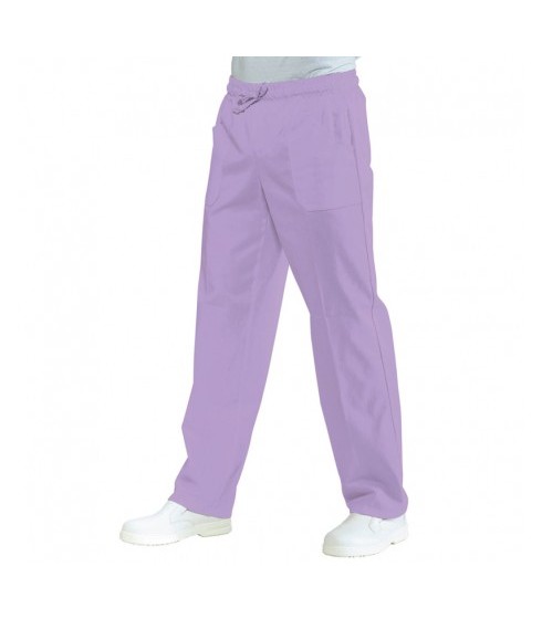 PANTALONE ISACCO CON ELASTICO COLORE GLICINE