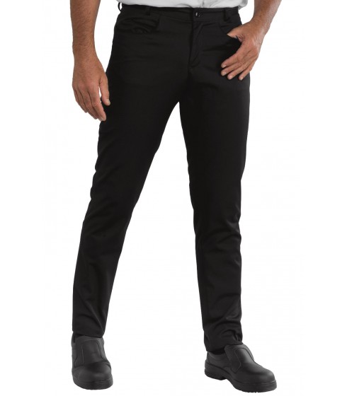 PANTALONE DA CAMERIERE ISACCO MODELLO YALE JERSEY NERO